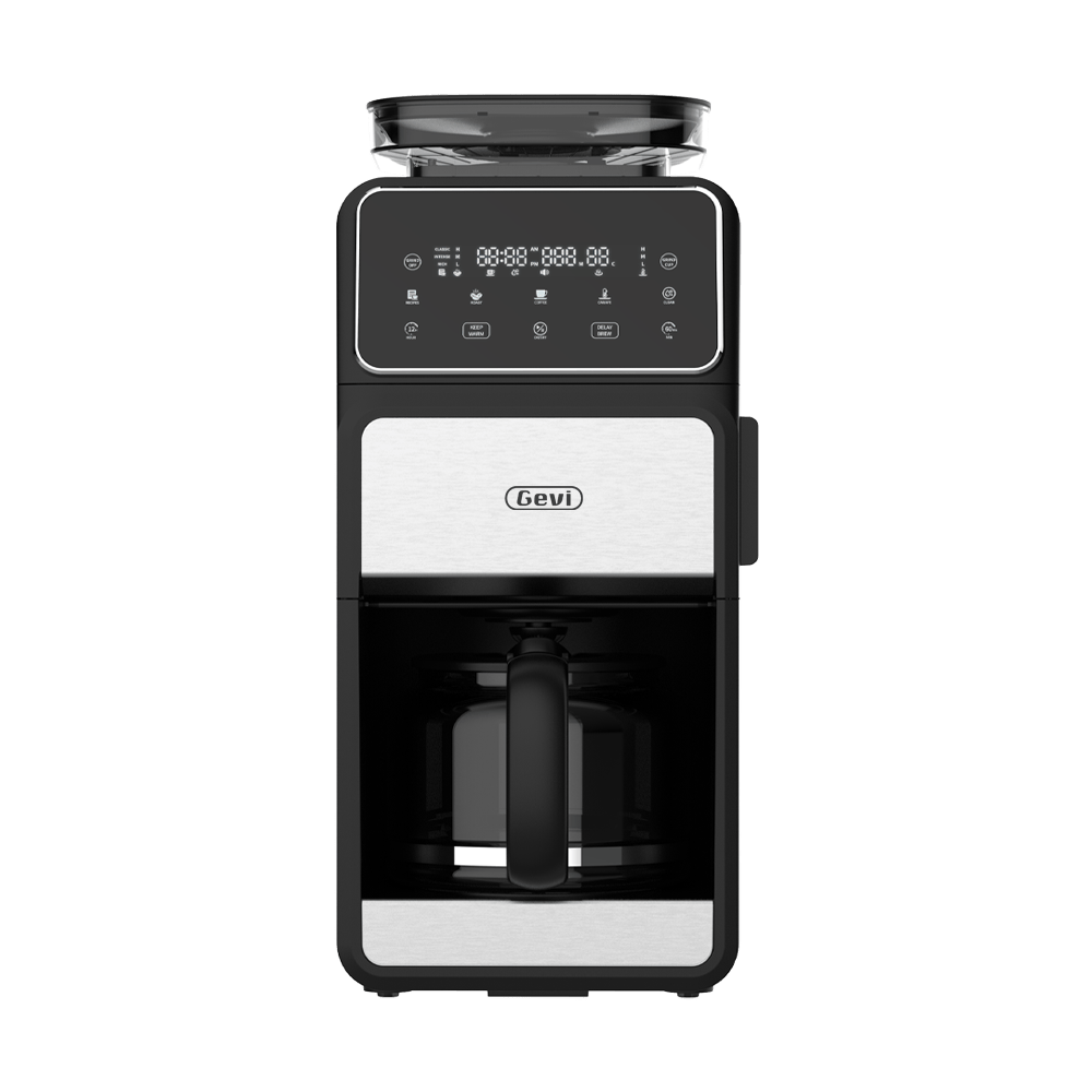 GEVI | 10-Cup Drip Coffee Maker Machine with Grinder and LED