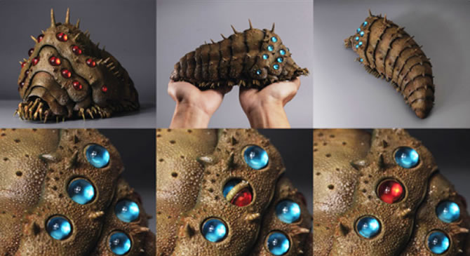 王蟲の精巧なフィギュア「タケヤ式自在置物 風の谷のナウシカ 王蟲」が