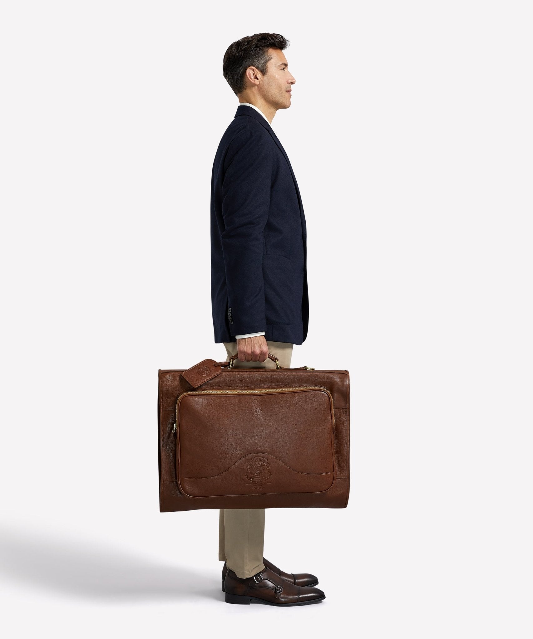 Packet No. 83 | Vintage Chestnut Leather Garment Bag | Ghurka