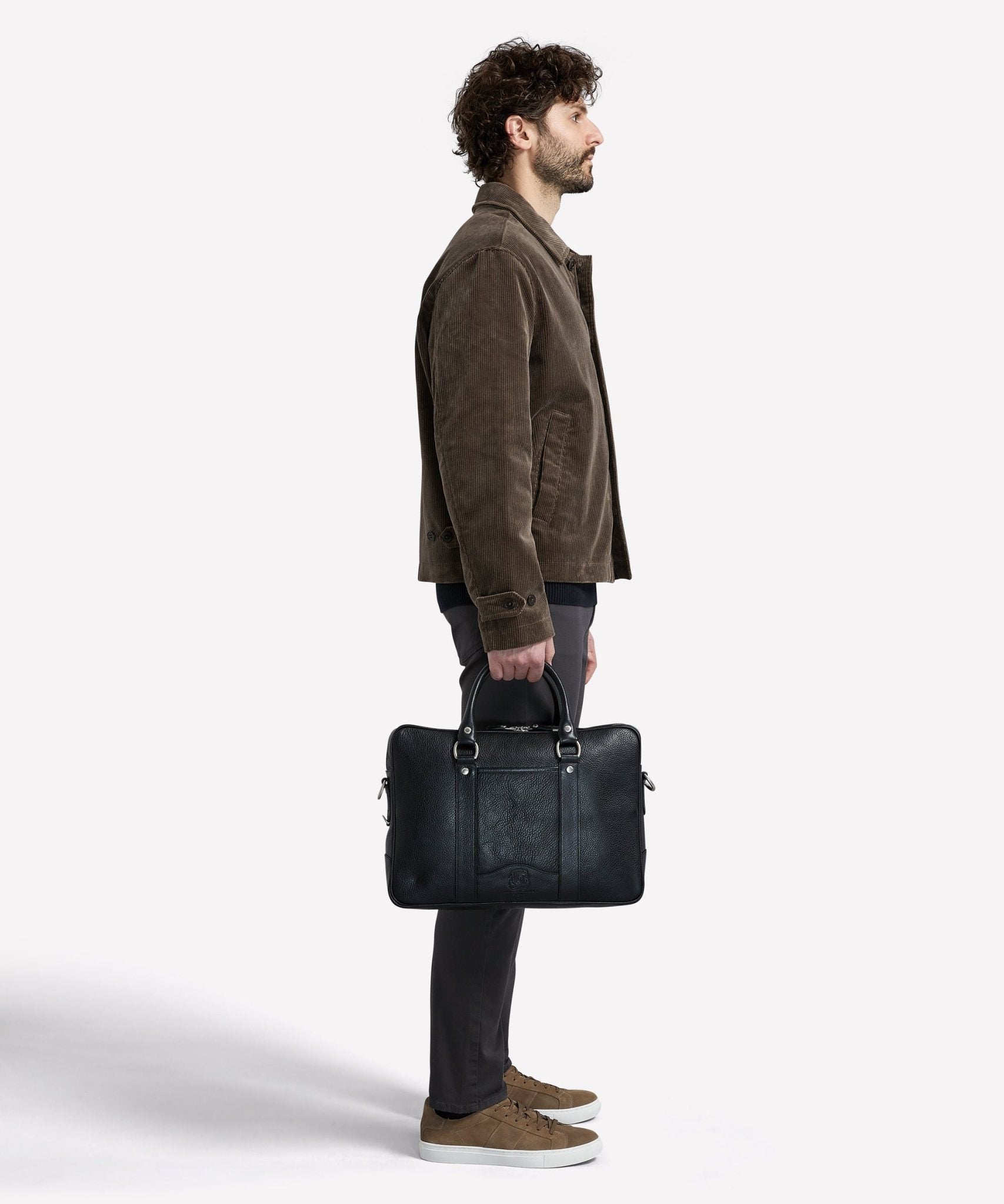 Scout No. 295 | Vintage Black Leather Slim Briefcase | Ghurka