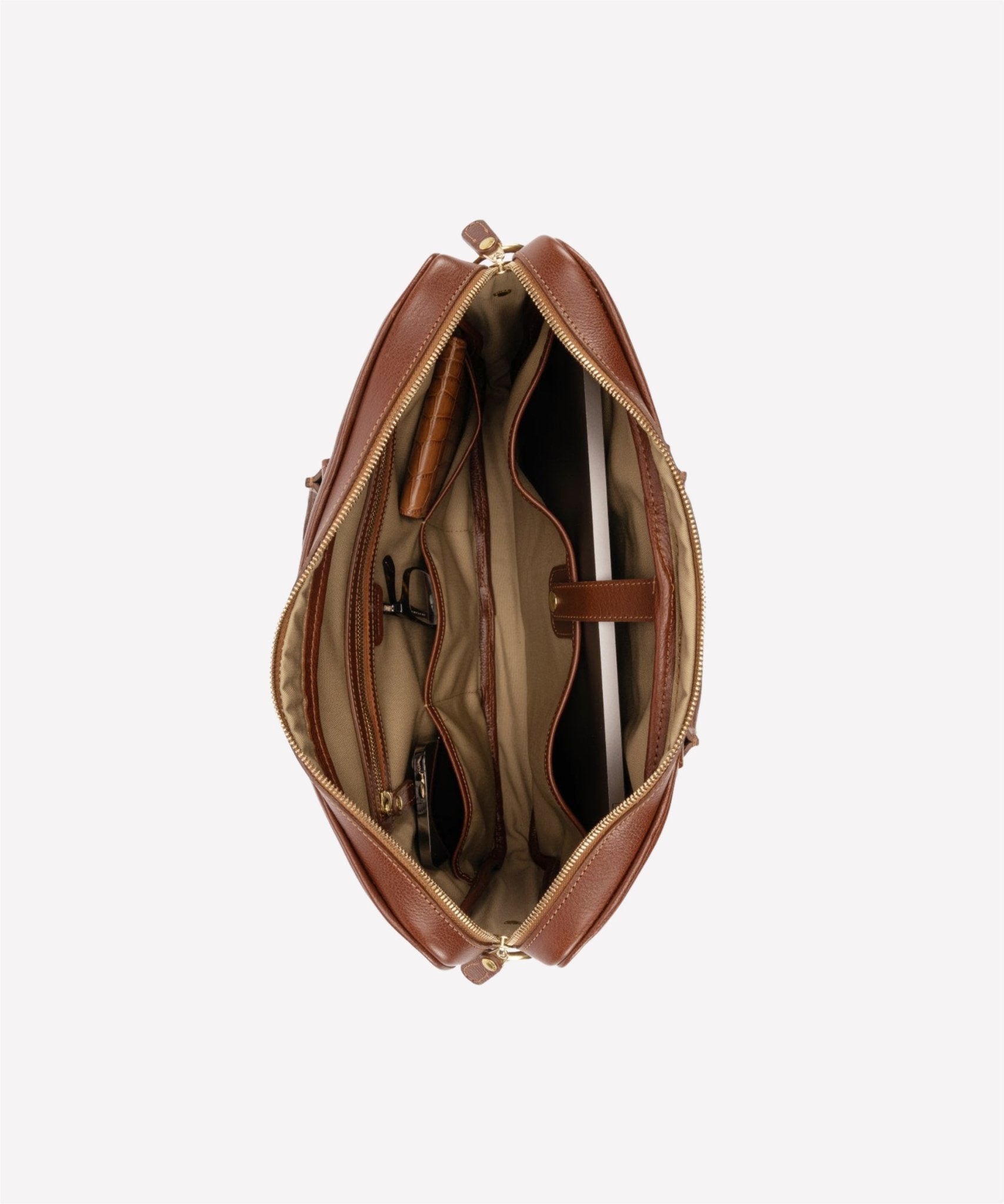 Scout No. 295 | Vintage Chestnut Leather Slim Briefcase | Ghurka