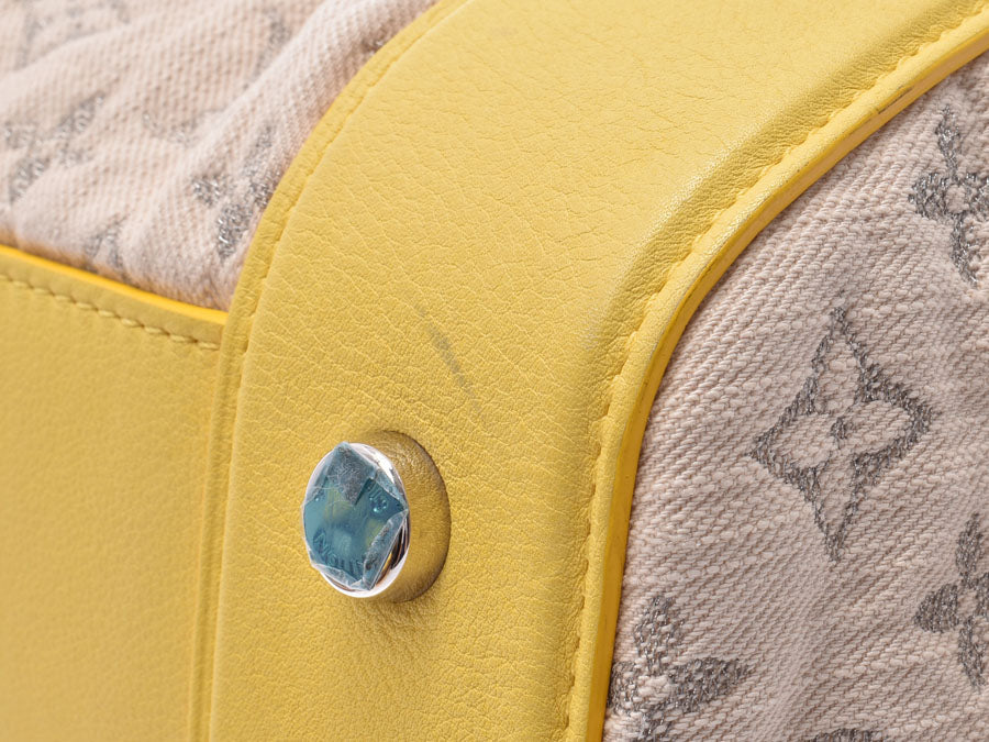 ルイヴィトン モノグラムデニム スピーディラウンド ジョーヌ M40709