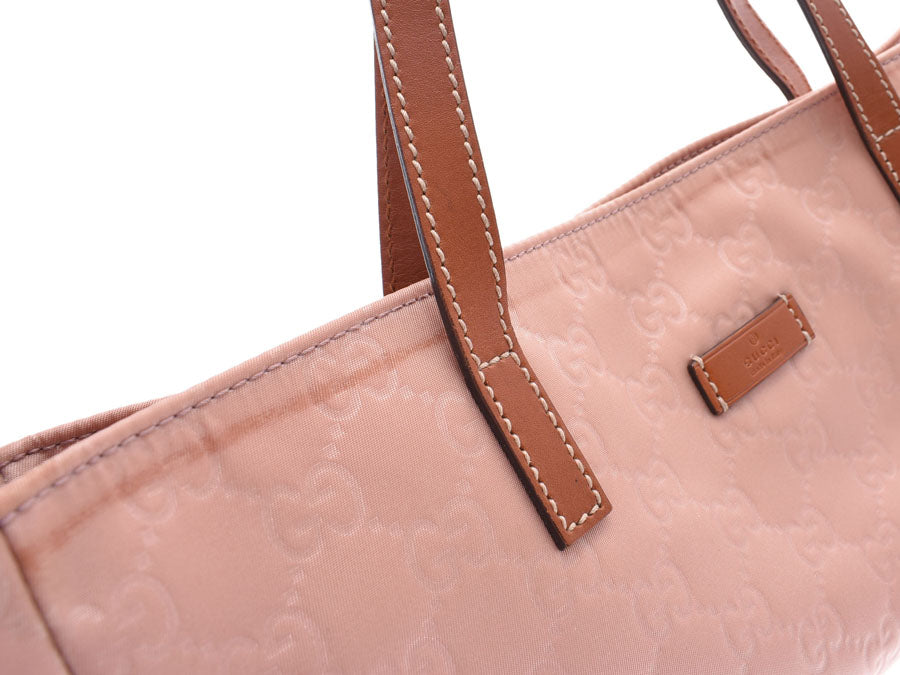 グッチ トートバッグ ピンク レディース ナイロン Bランク GUCCI 中古
