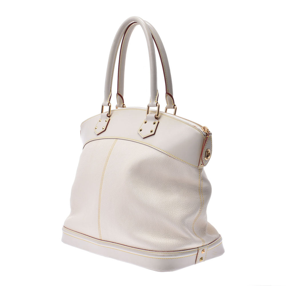 ルイヴィトンスハリ ロックイットGM 白 ユニセックス ゴートレザー