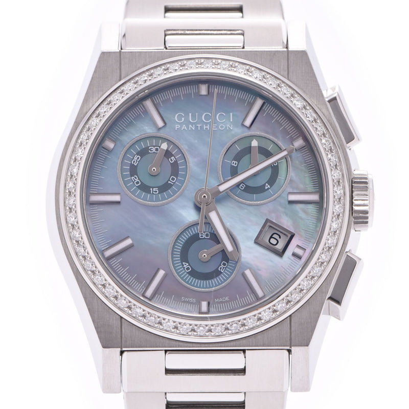グッチパンテオン クロノ ダイヤベゼル ボーイズ 腕時計 115.4 GUCCI
