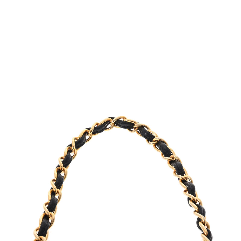 シャネル巾着タイプ ミニ チェーンショルダー 14143 ブラック ゴールド