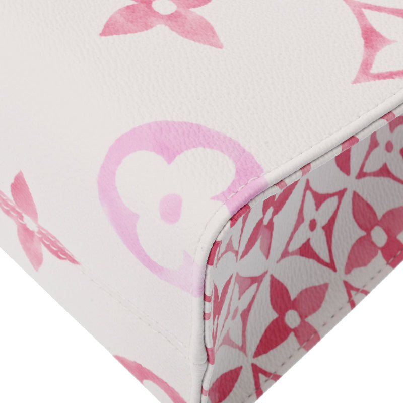 ルイヴィトンオンザゴー PM LV バイザプール 14145 ピンク/白