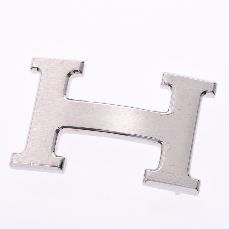 エルメスHベルト 95cm リバーシブル 白/エトゥープ シルバー金具 T刻印