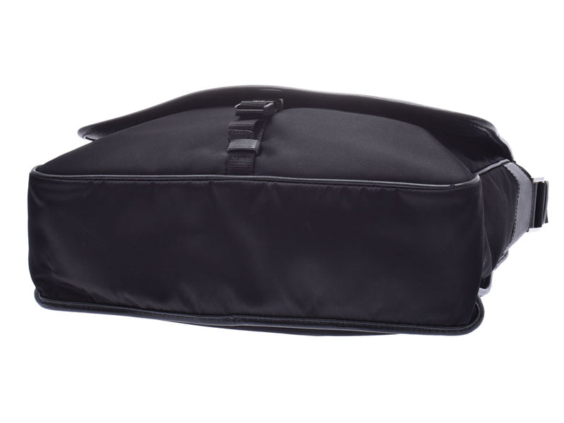 プラダ メッセンジャーバッグ 黒 V158 メンズ ナイロン/サフィアーノ