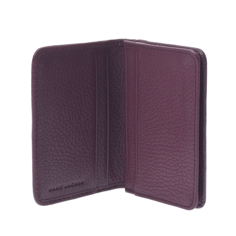 マークジェイコブス名刺入れ ボルドー ユニセックス カードケース MARC