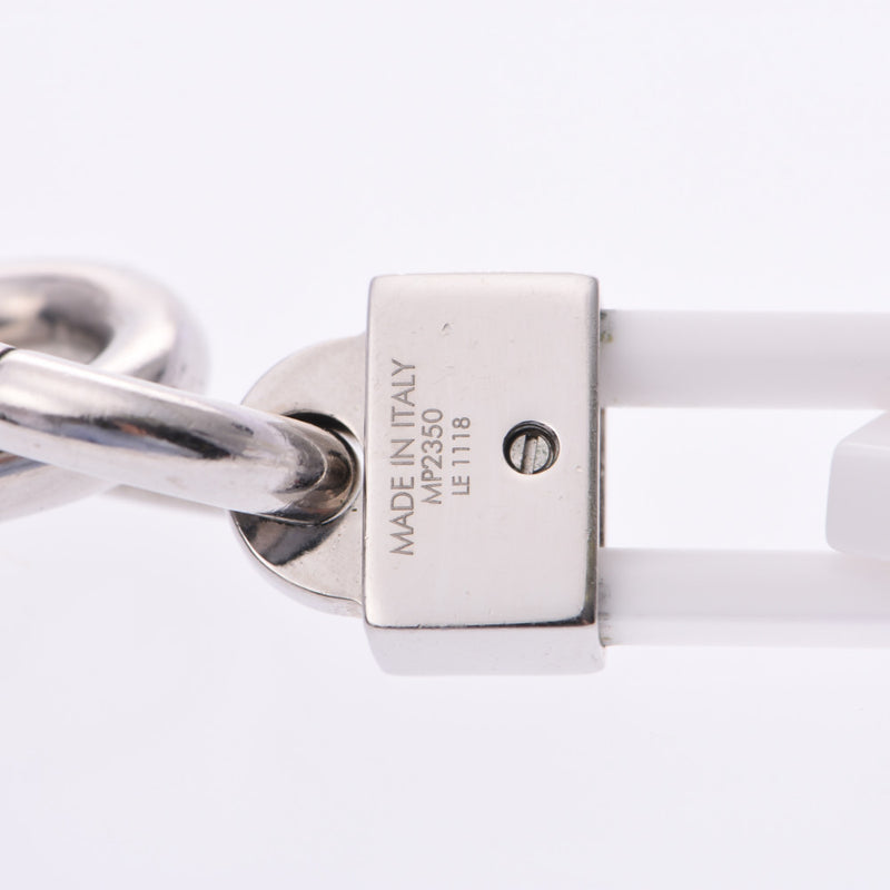 ルイヴィトンコリエ スクエア セラミック チェーンネックレス 白