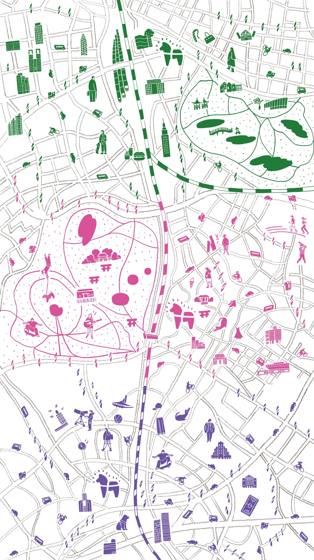 新宿・原宿・渋谷のポップな地図プリント。イケアの限定バッグが欲しい