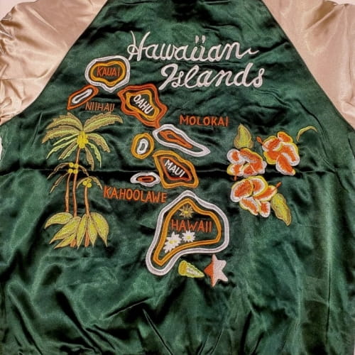 ハワイ柄刺繍リバーシブルスカジャン | 神奈川みやげっと - 神奈川の