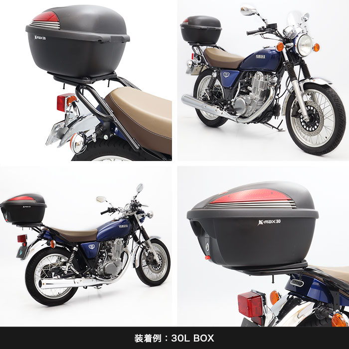 SR400 RH16J タンデムグリップ付きリアキャリア(ブラック