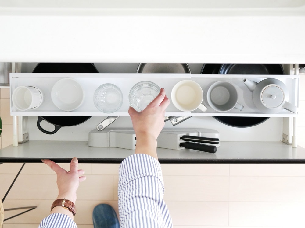 tower/タワー＞シンク下 伸縮ラック スリム – カチモ | カチあるモノで