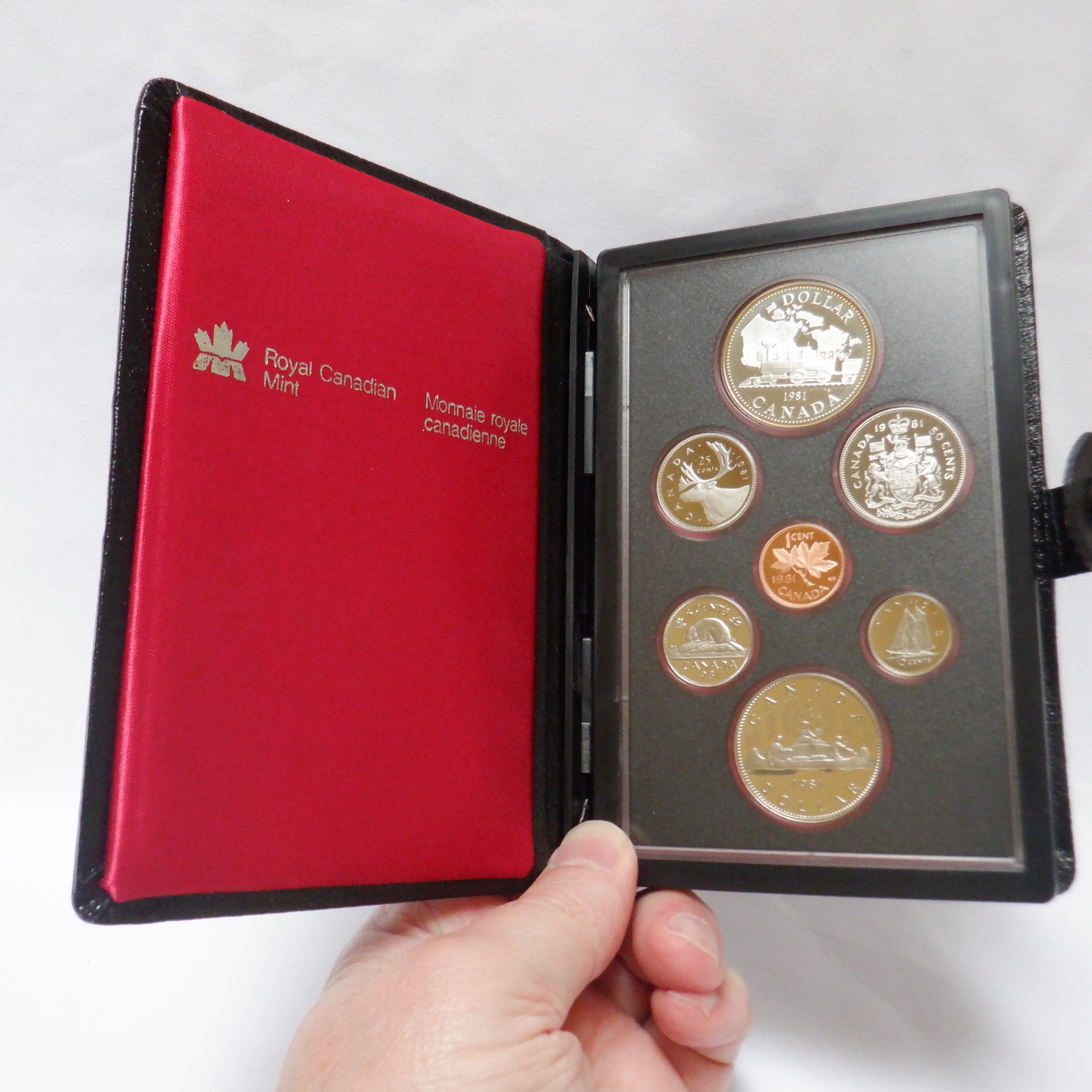 1981 Double Dollar 7-Coin CDN PROOF Set: TRANS-CANADA RAILWAY