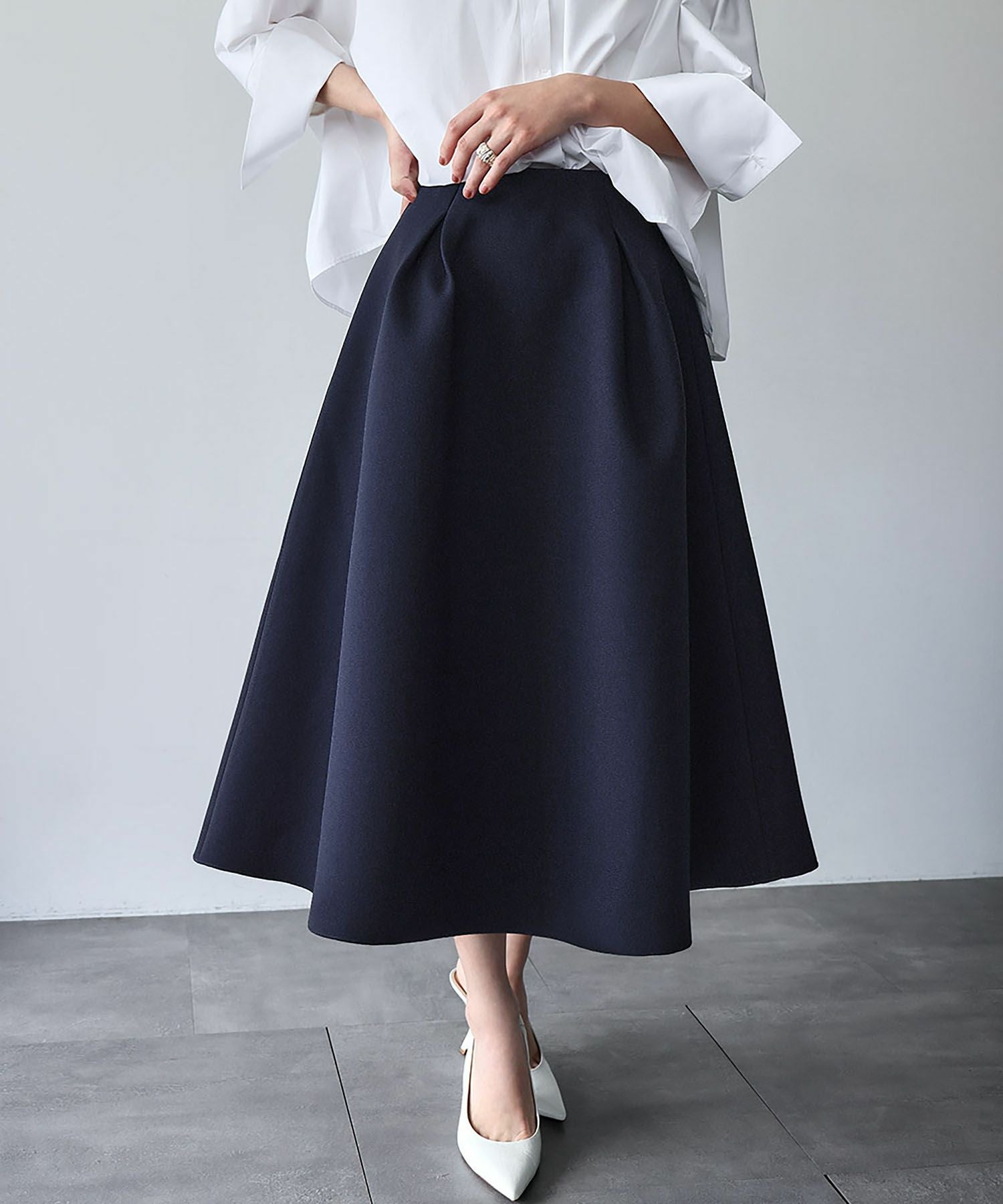 デイリー・カジュアル対応 | ボンディングタックフレアスカート