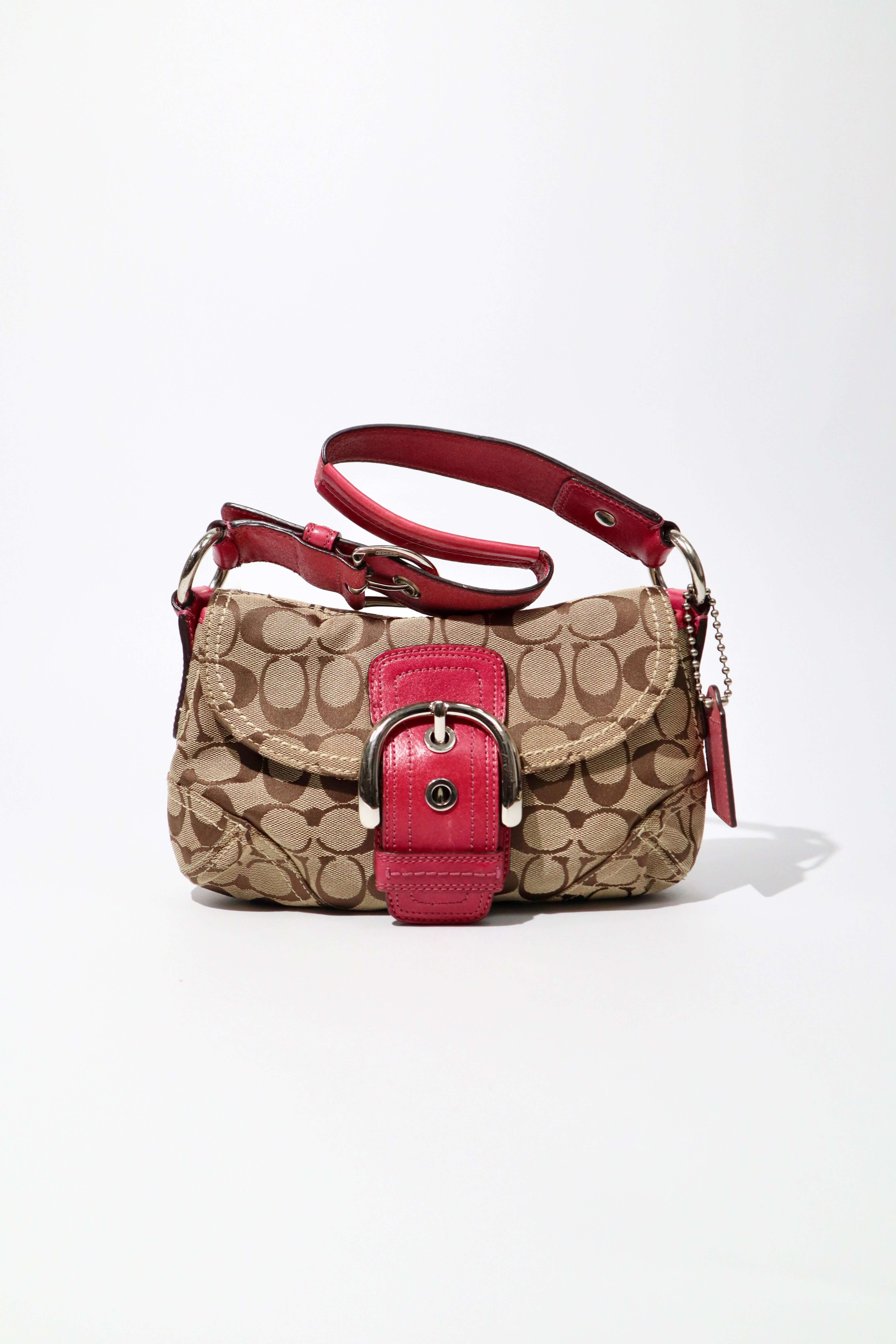 Vintage Coach 2007 Signature Soho Belt Shoulder Bag in Pink – Girl