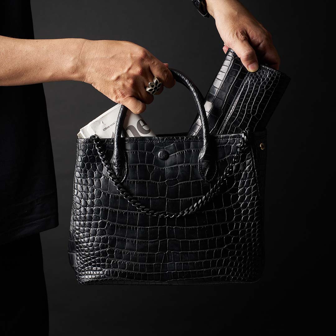 一番人気】PREMIUM CROCO LOUNGE TOTE 極上クロコダイル トートバッグ