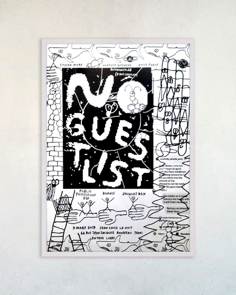 NO GUEST LIST ポスター【Stefan Marx│ステファン・マルクス】（59cm