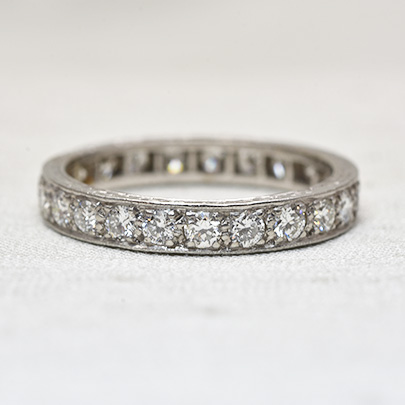 Sold Pt,ダイヤモンドエタニティリング - アンティークジュエリー