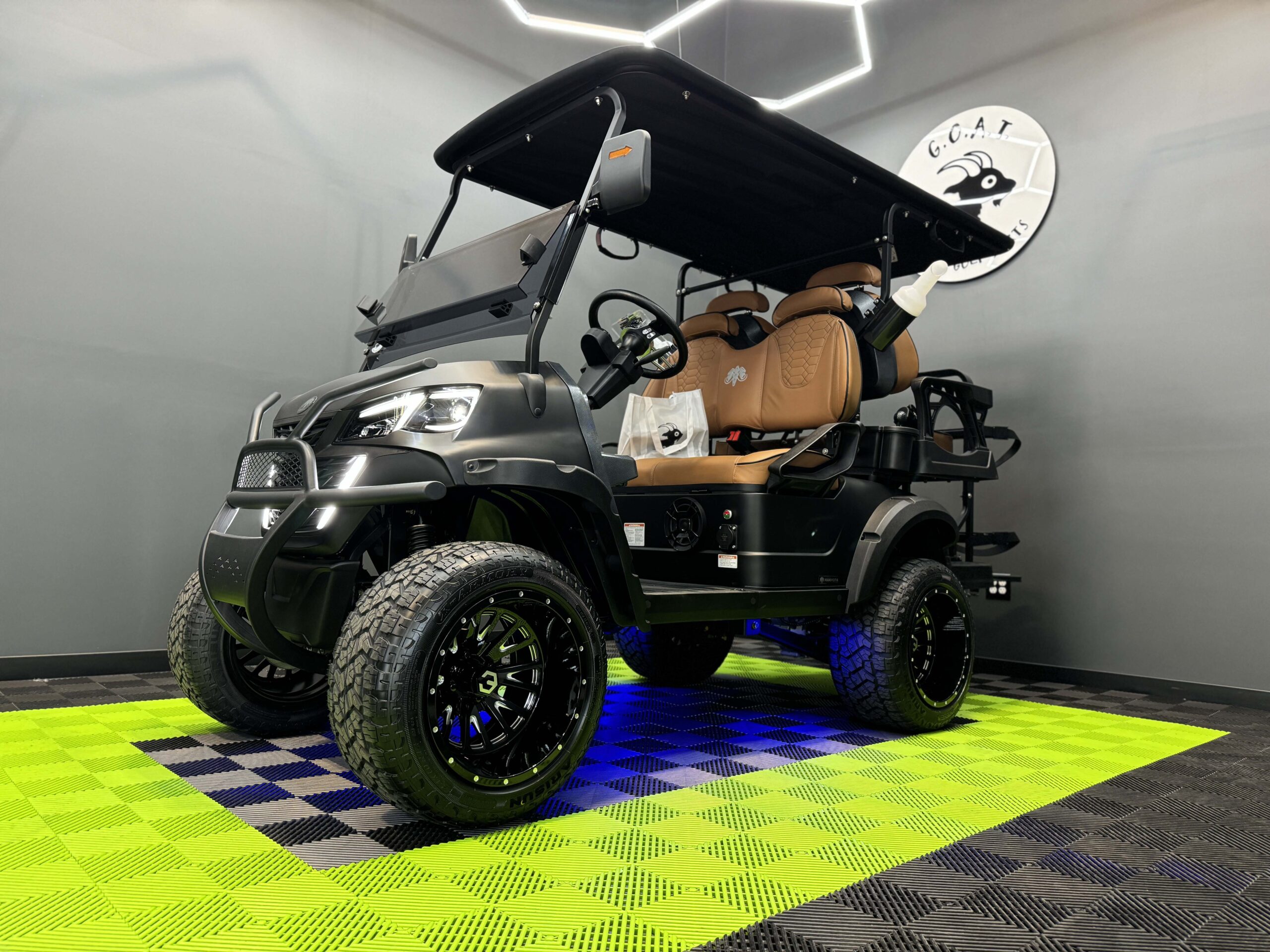 2024 MammothEV XR4 Matte Black With Brown Seats Golf Ready - GOAT