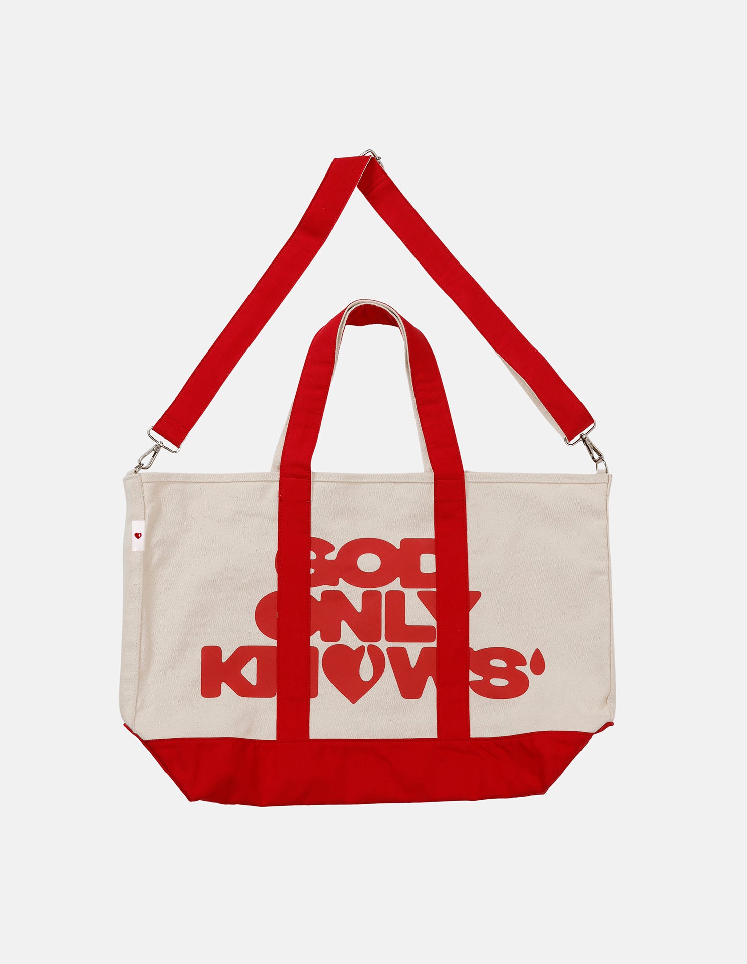 OVERSIZED SHOULDER TOTE BAG – GOD ONLY KNOWS