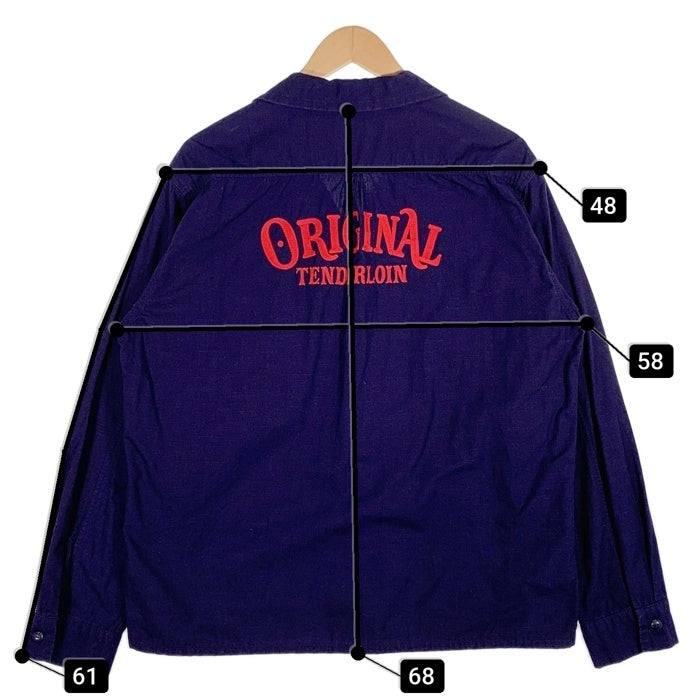 TENDERLOIN テンダーロイン ワークシャツ 長袖 ワッペン チェーン刺繡