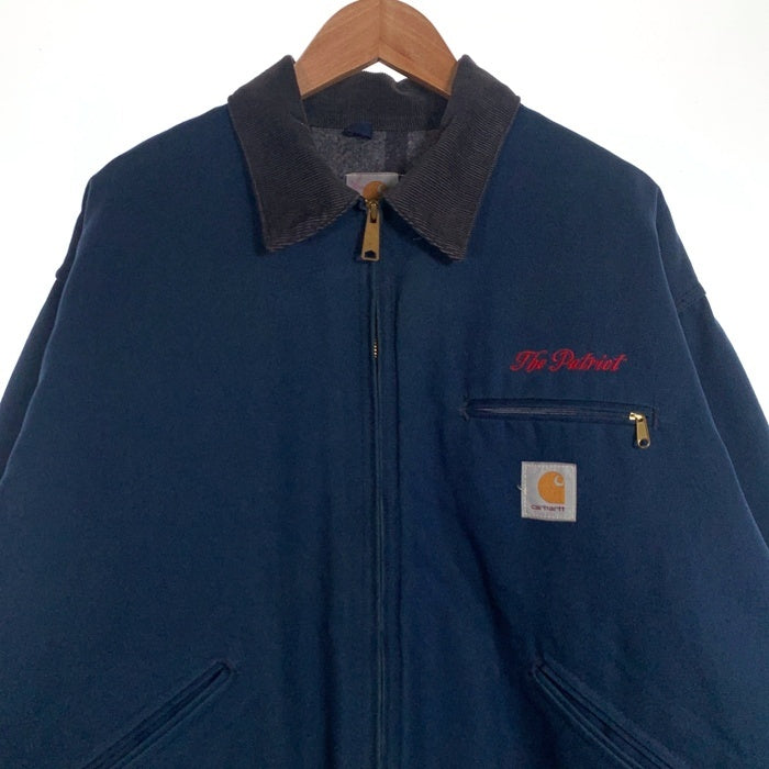 90's Carhartt カーハート ダック デトロイトジャケット ネイビー 刺繡