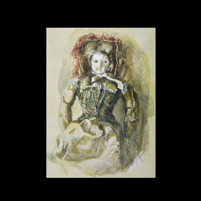 小磯良平 フランス人形 | 美濃和紙・掛軸・絵画の販売、買取なら(株