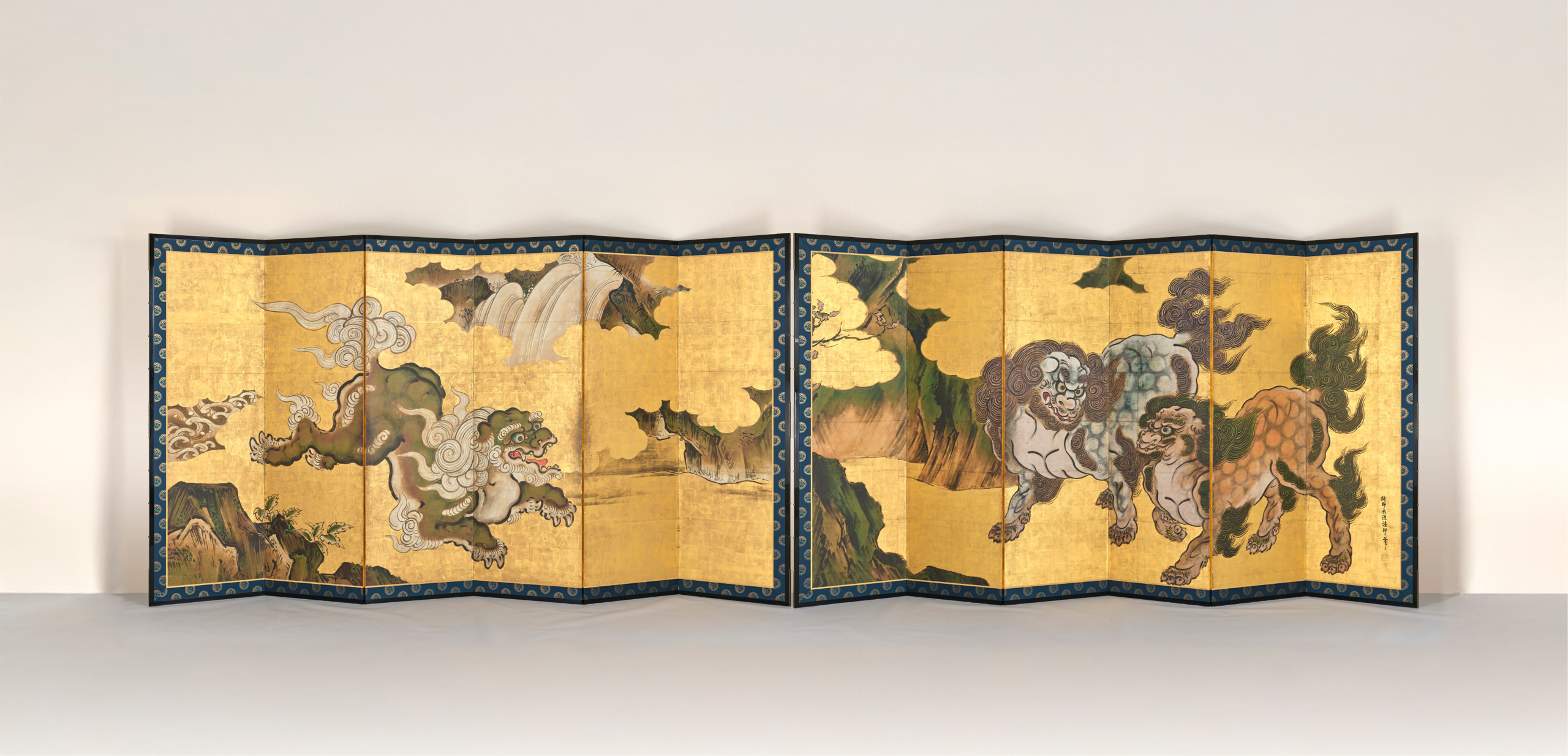 唐獅子図屏風｜作品紹介｜キヤノン 綴プロジェクト｜キヤノングローバル