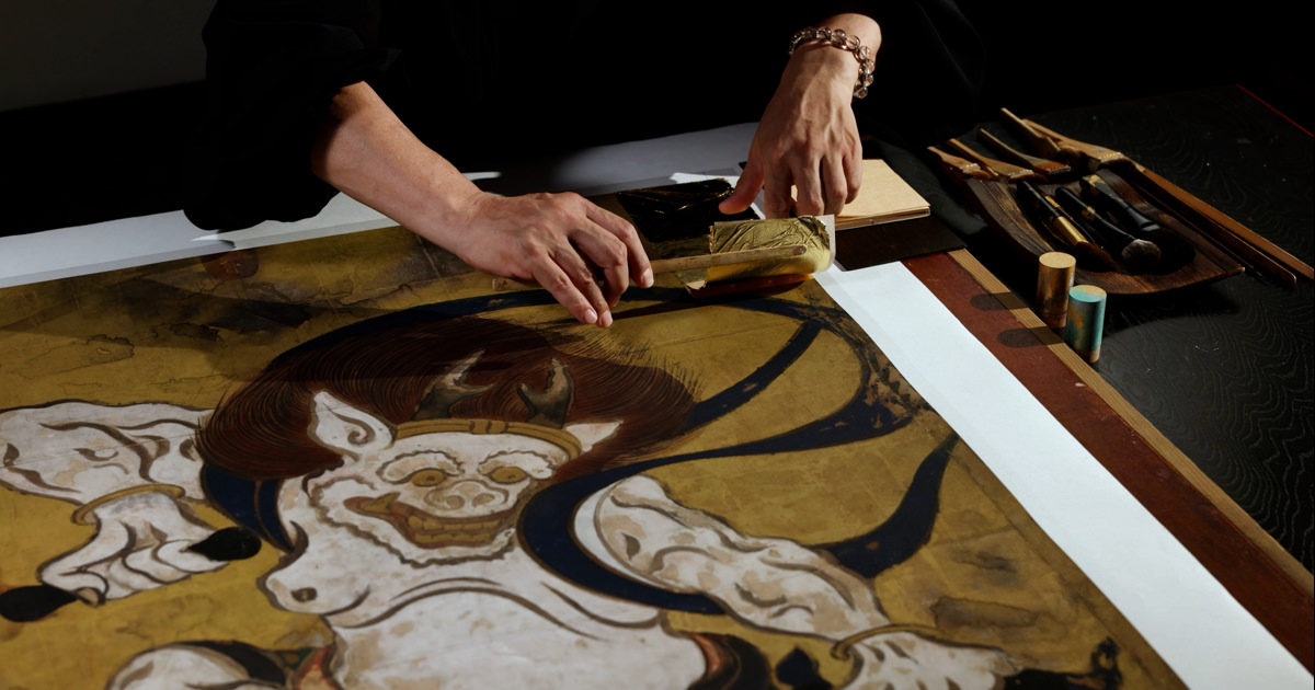 江戸風俗図屏風｜作品紹介｜キヤノン 綴プロジェクト｜キヤノングローバル