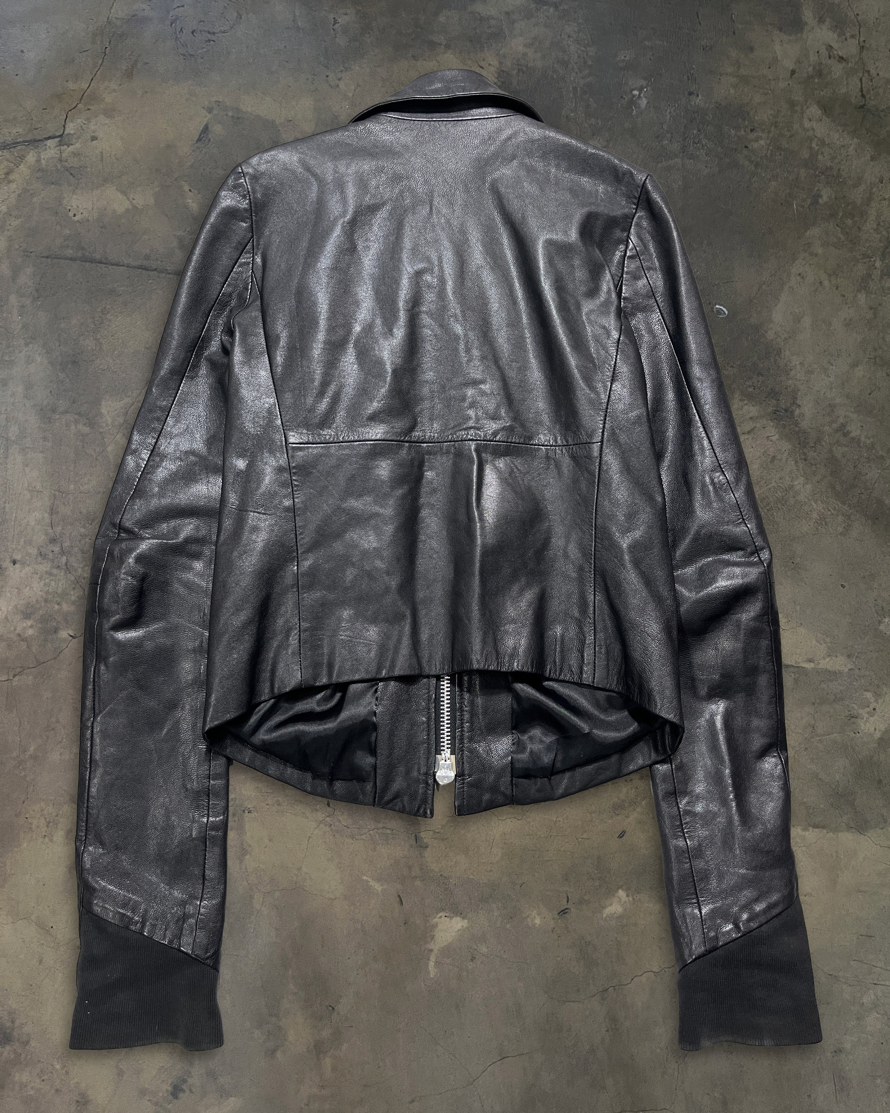 EKAM LAMB LEATHER INTARSIA JACKET – glam archive