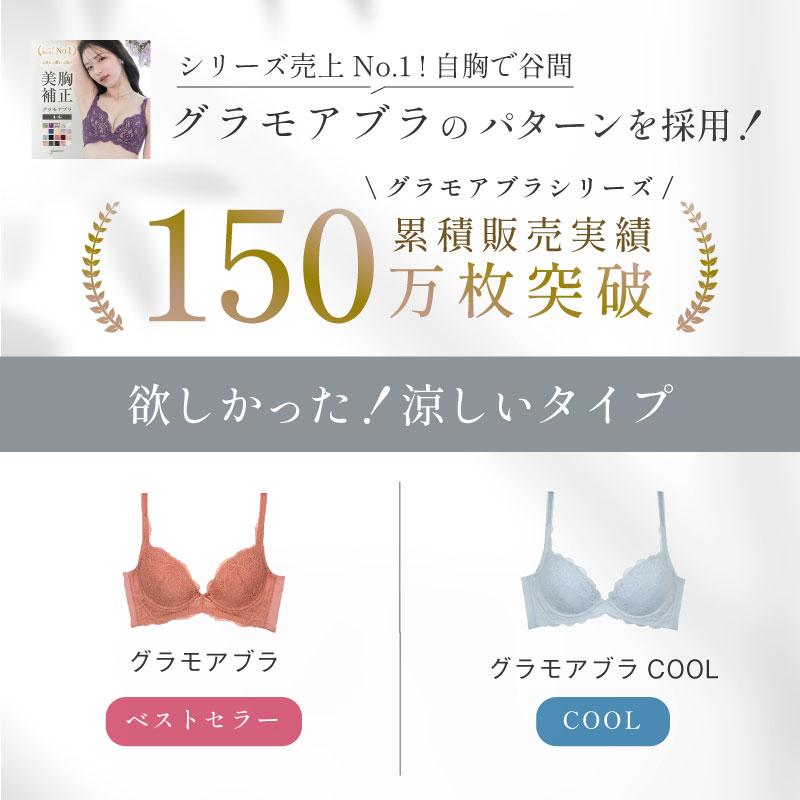 涼しいブラが登場!! グラモアブラCOOL デザインショーツセット FT0401