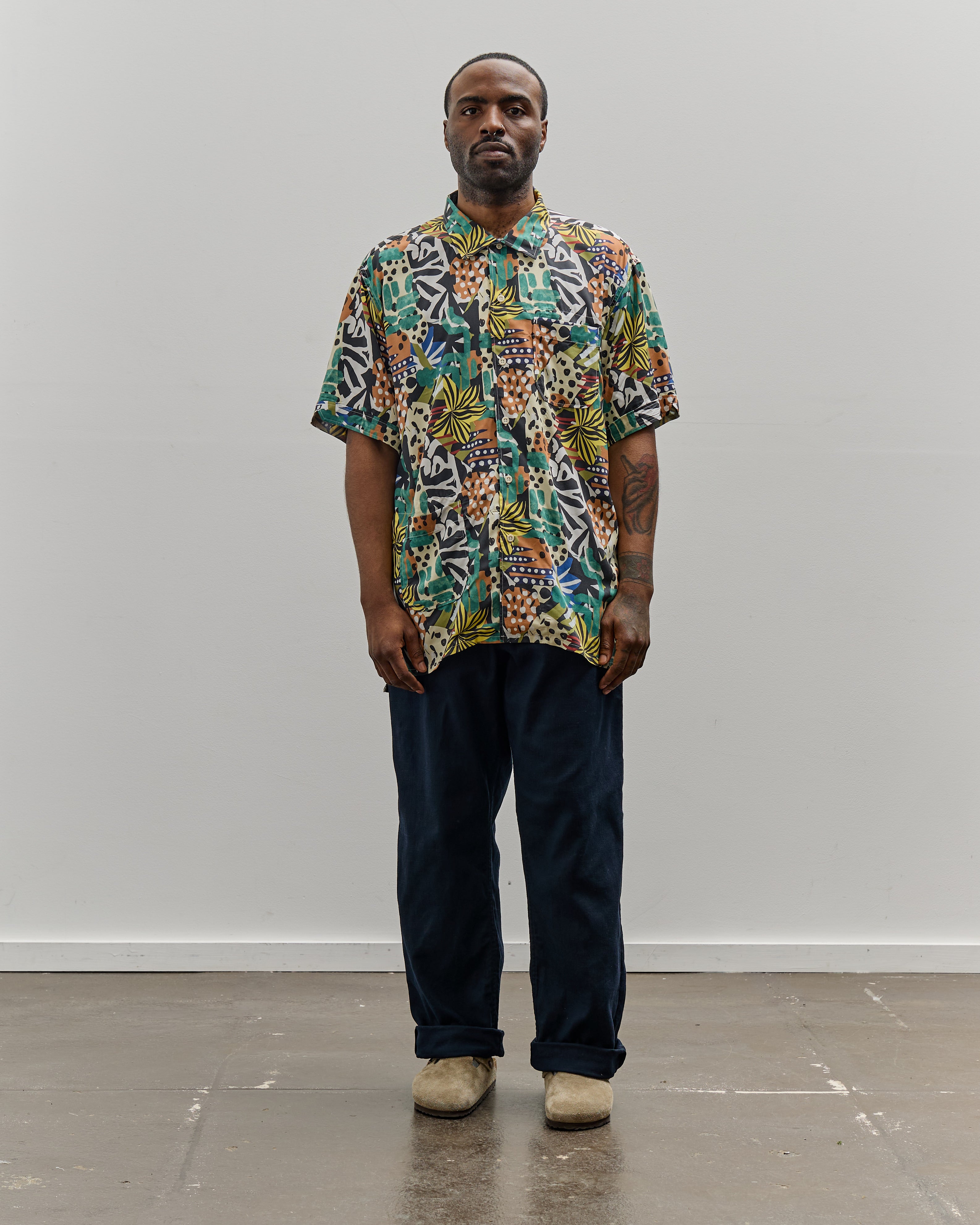 Engineered Garments Camp Shirt, African Print – Glasswing