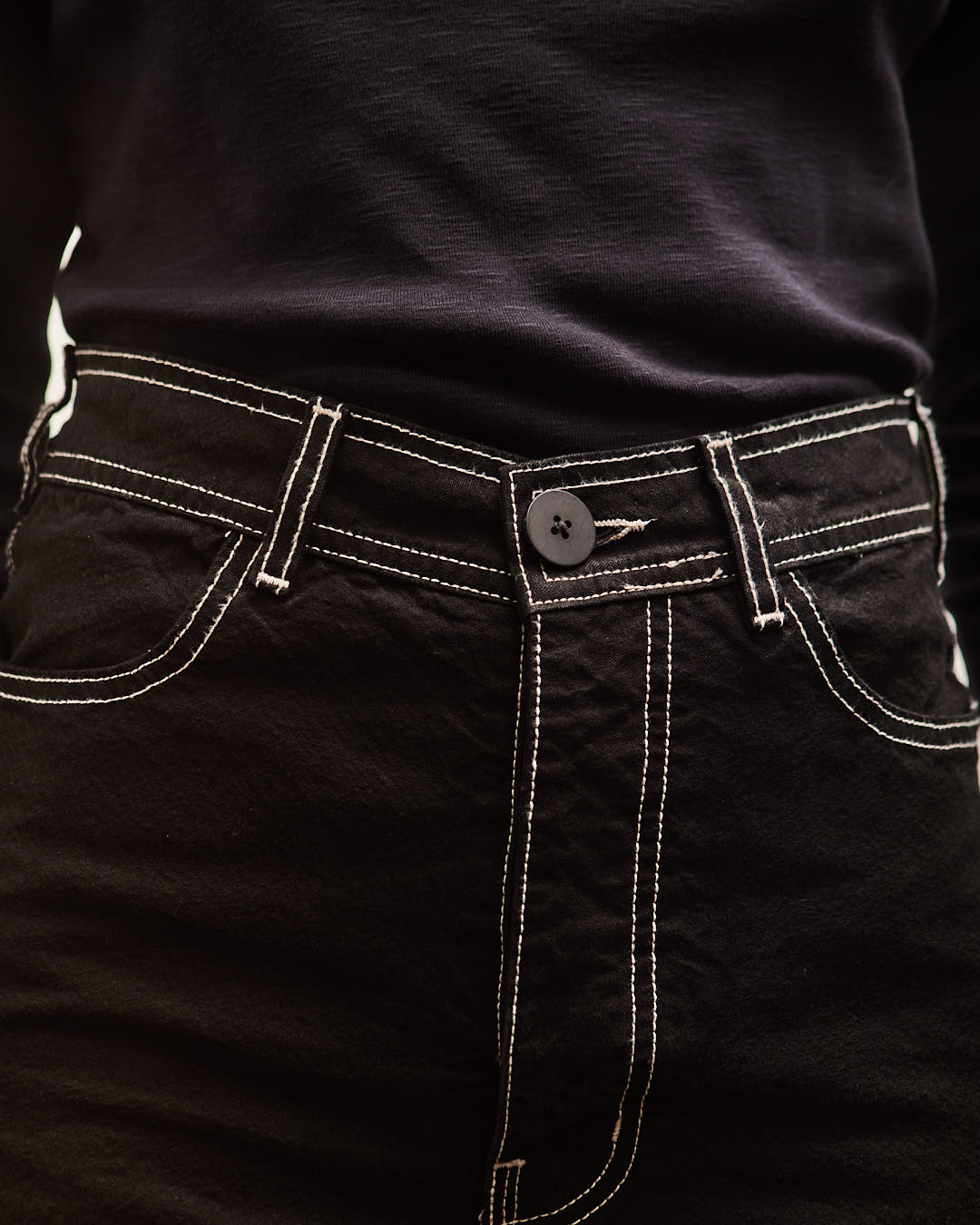 Jesse Kamm Patchfront Handy Pant, Black/Natural – Glasswing