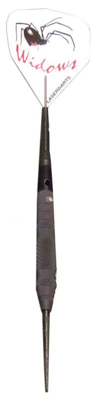 Laserdarts Black Widows 90% Tungsten Steel Tip Darts Knurled
