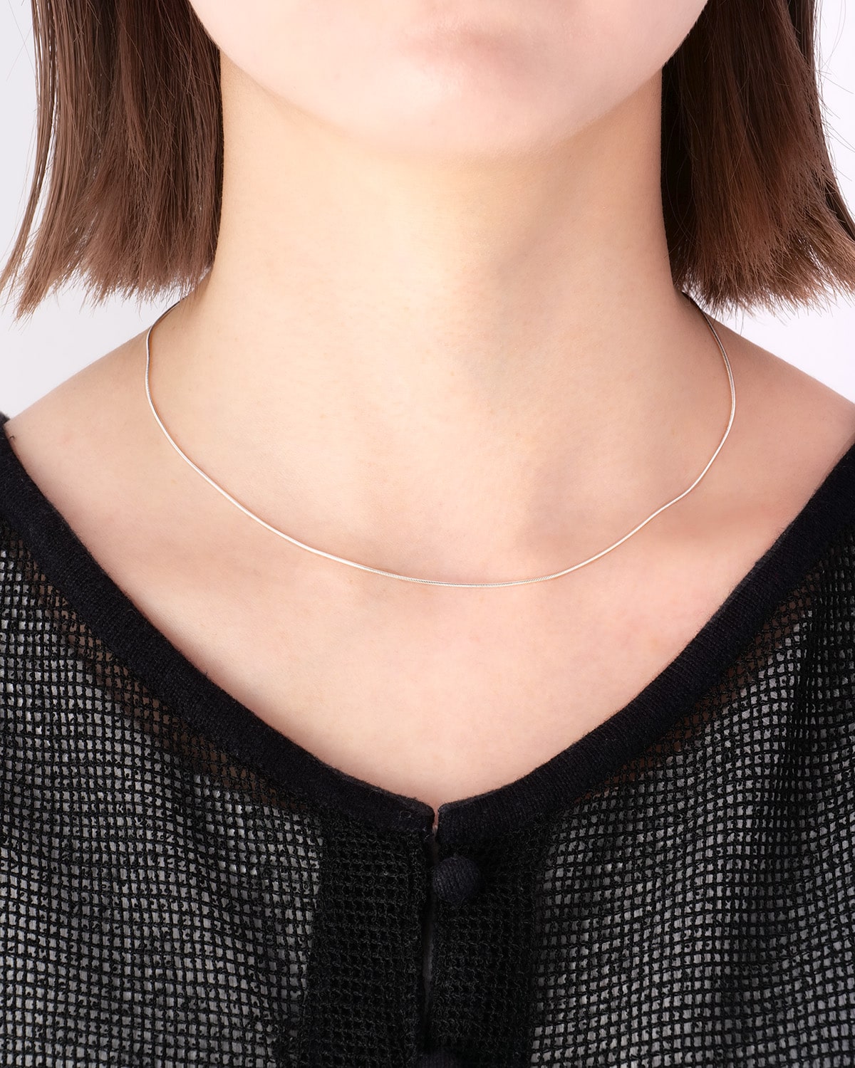 スネークネックレス シルバー925 Round snake necklace S925