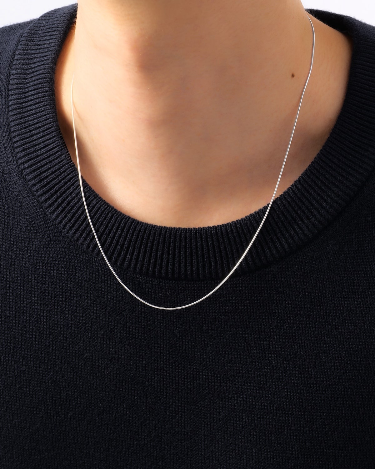 スネークネックレス シルバー925 Round snake necklace S925