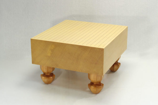 新榧｜碁盤50号脚付 3点セット｜本蛤碁石25号／新桜碁笥