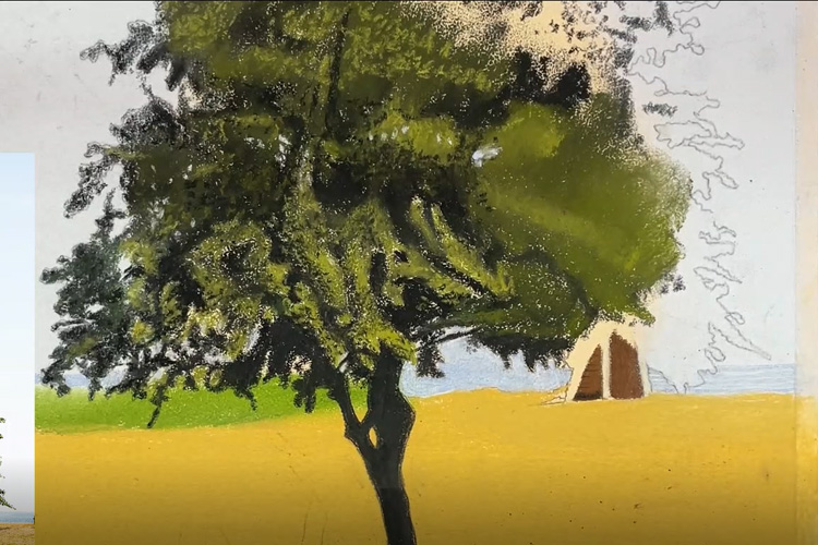 リアルパステル画】風景画は描き順が大事！ノウハウ全公開