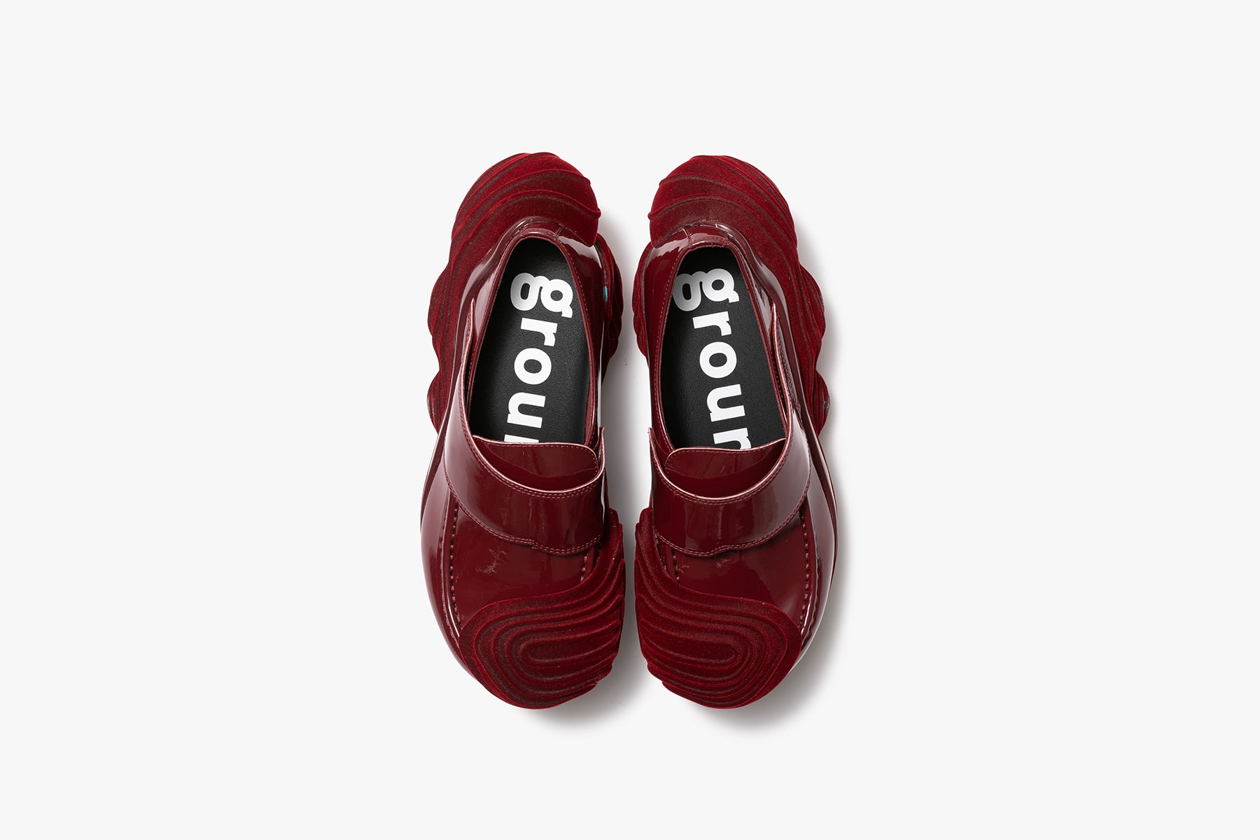 OYSTER LOAFER FLOCKY SCRATCH - WINE / WINE (オイスター ローファー