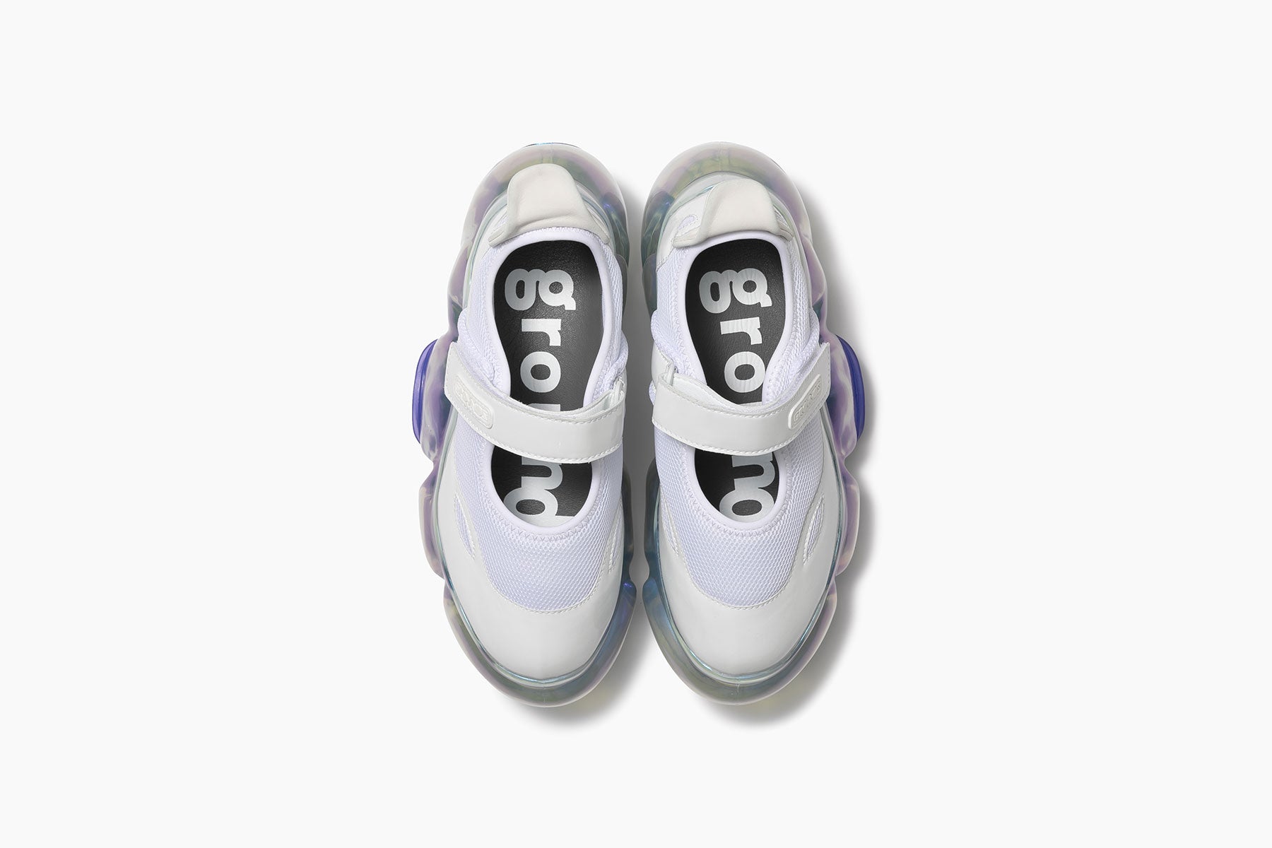 MOOPIE MARY JANE - WHITE ENAMEL / ICE GRAY AURORA (ムーピー メリー