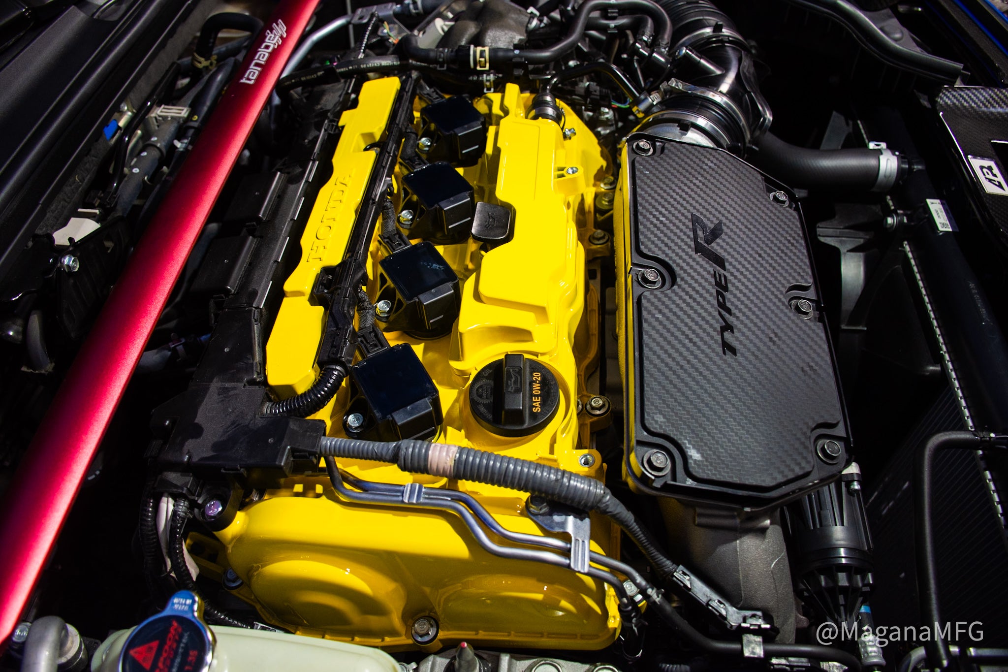 Spoon Head Valve Cover, Yellow 2022+ Honda Civic Type R / 2017+