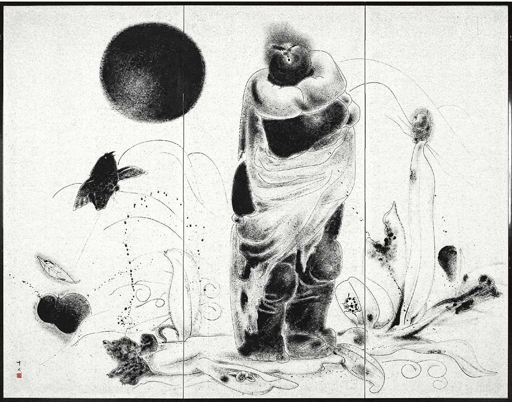 アートの森【アートの扉】篁牛人「ダモ」だるま包む多幸感 - アートの森