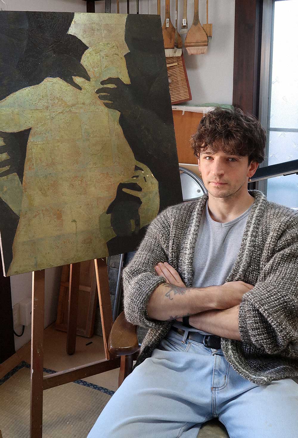 アートの森藤田嗣治と国吉康雄 「交流」示す色紙発見兵庫県立美術館で