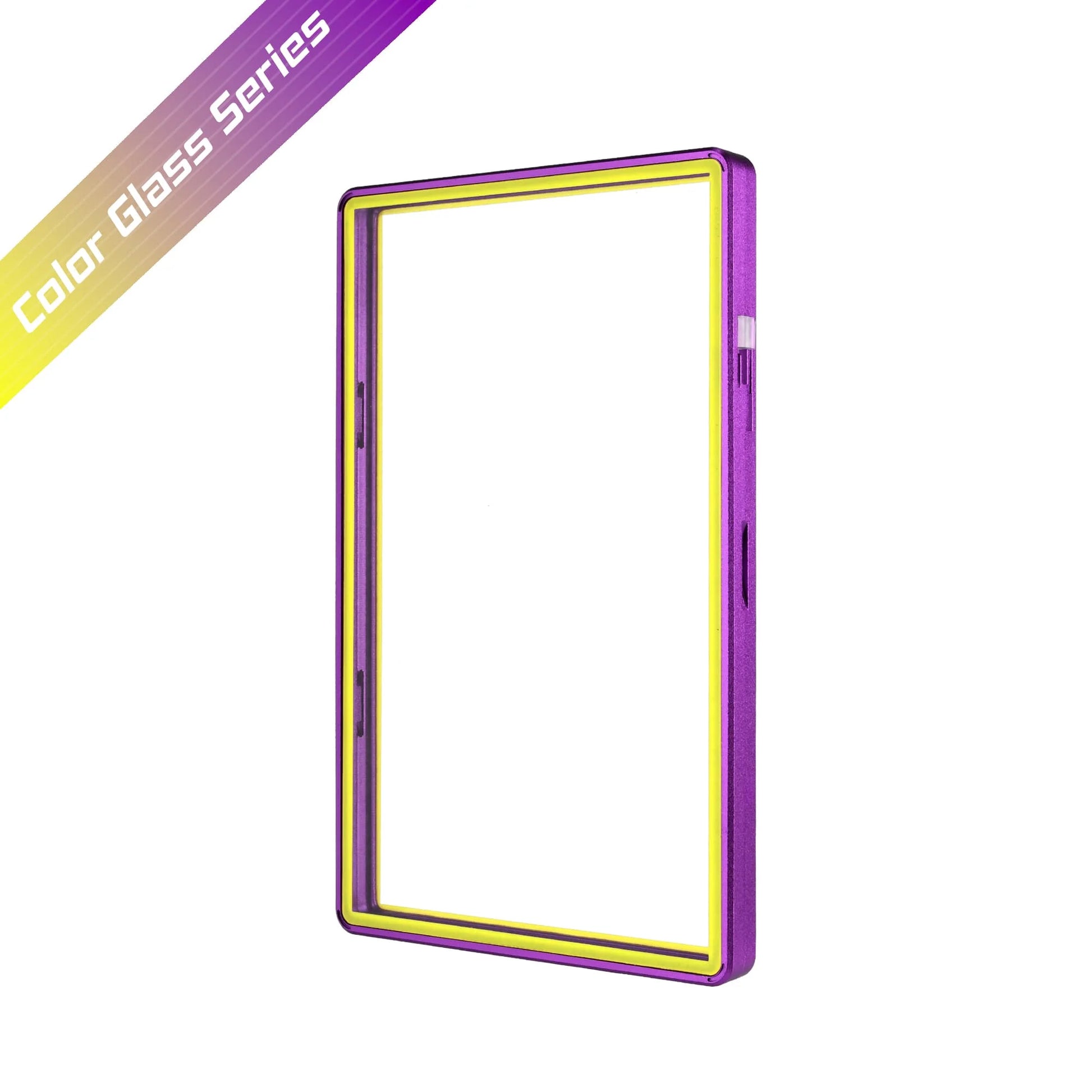 Standard PSA Slabmags Case - Matte Purple With Yellow Glass Border