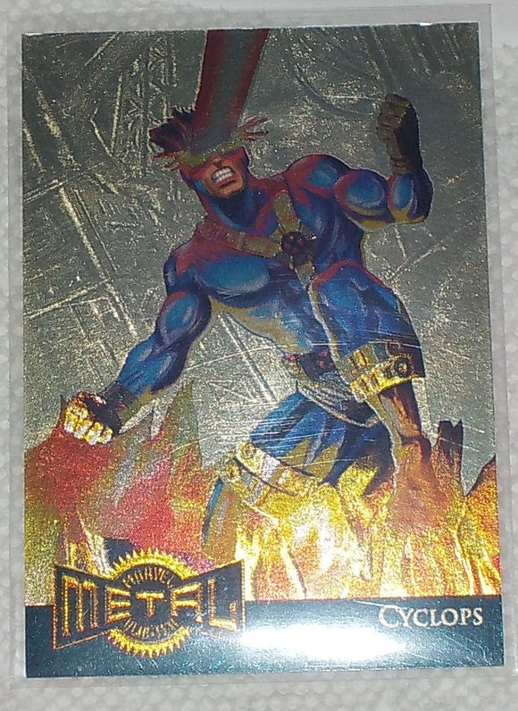 1995 Marvel Metal Gold Blaster card # 3 of 18 Cyclops – Grants