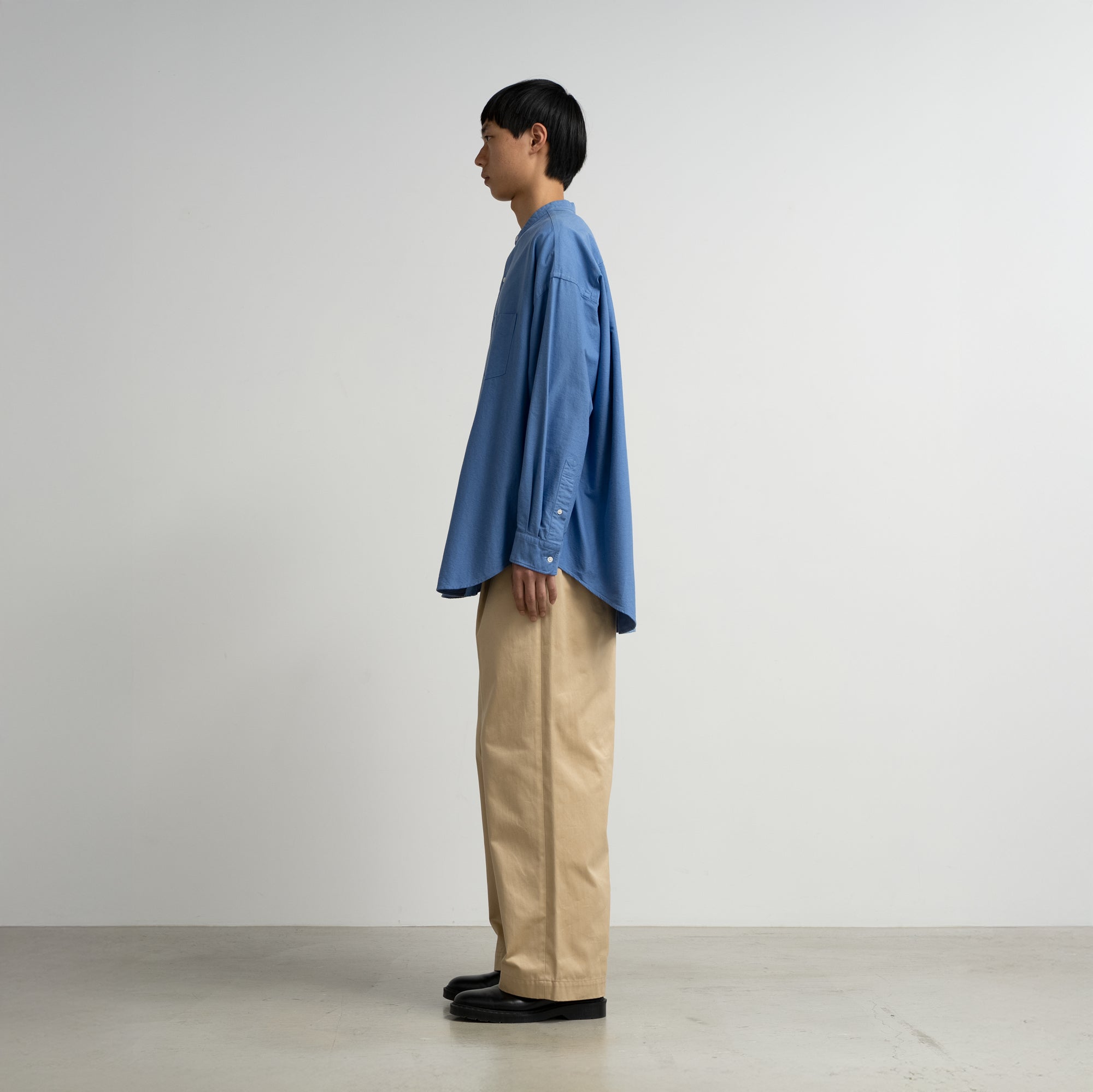 BASIC] Oxford L/S Oversized Band Collar Shirt – Graphpaper KYOTO