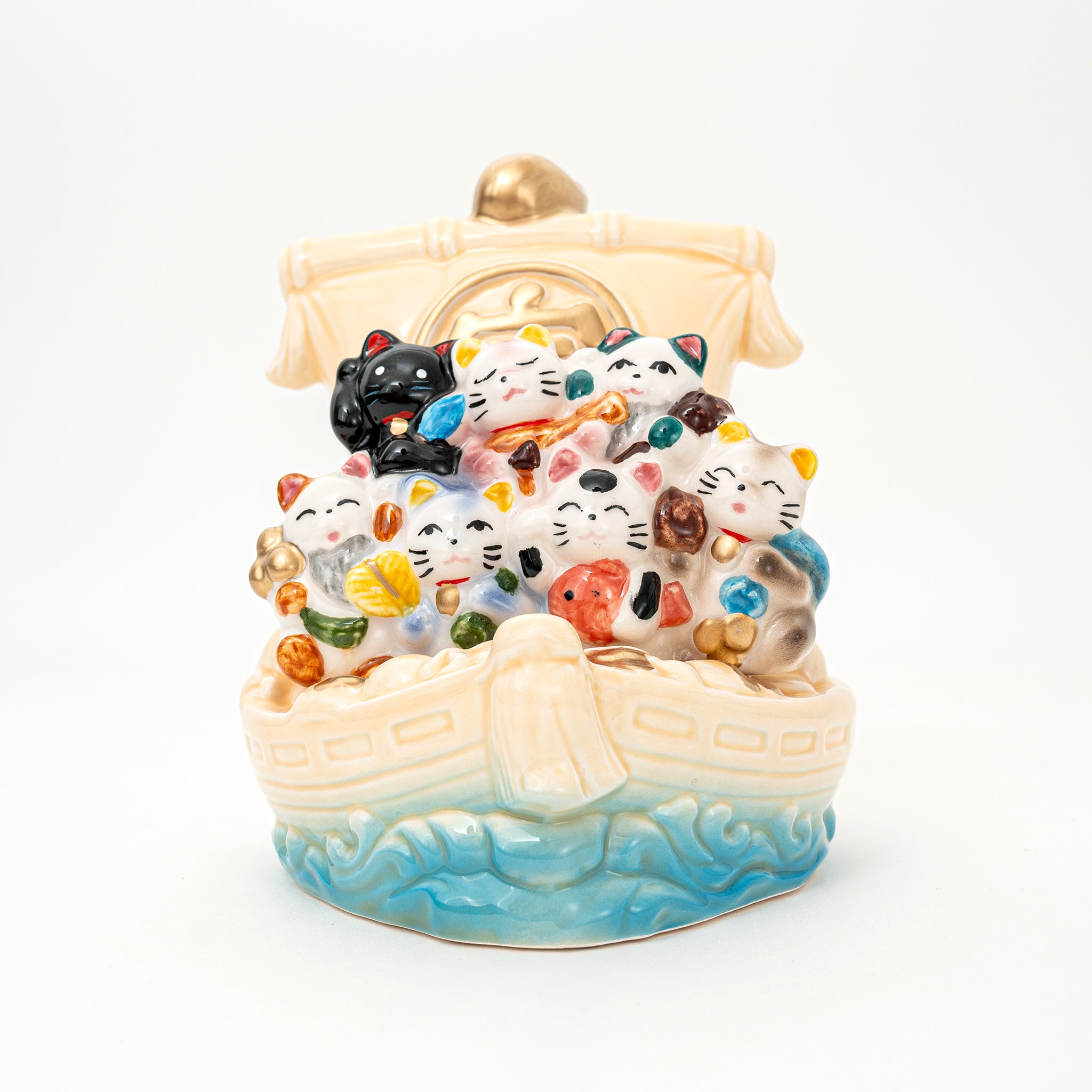 Handmade Seven Lucky Cats Treasure Ship – Great Zakka